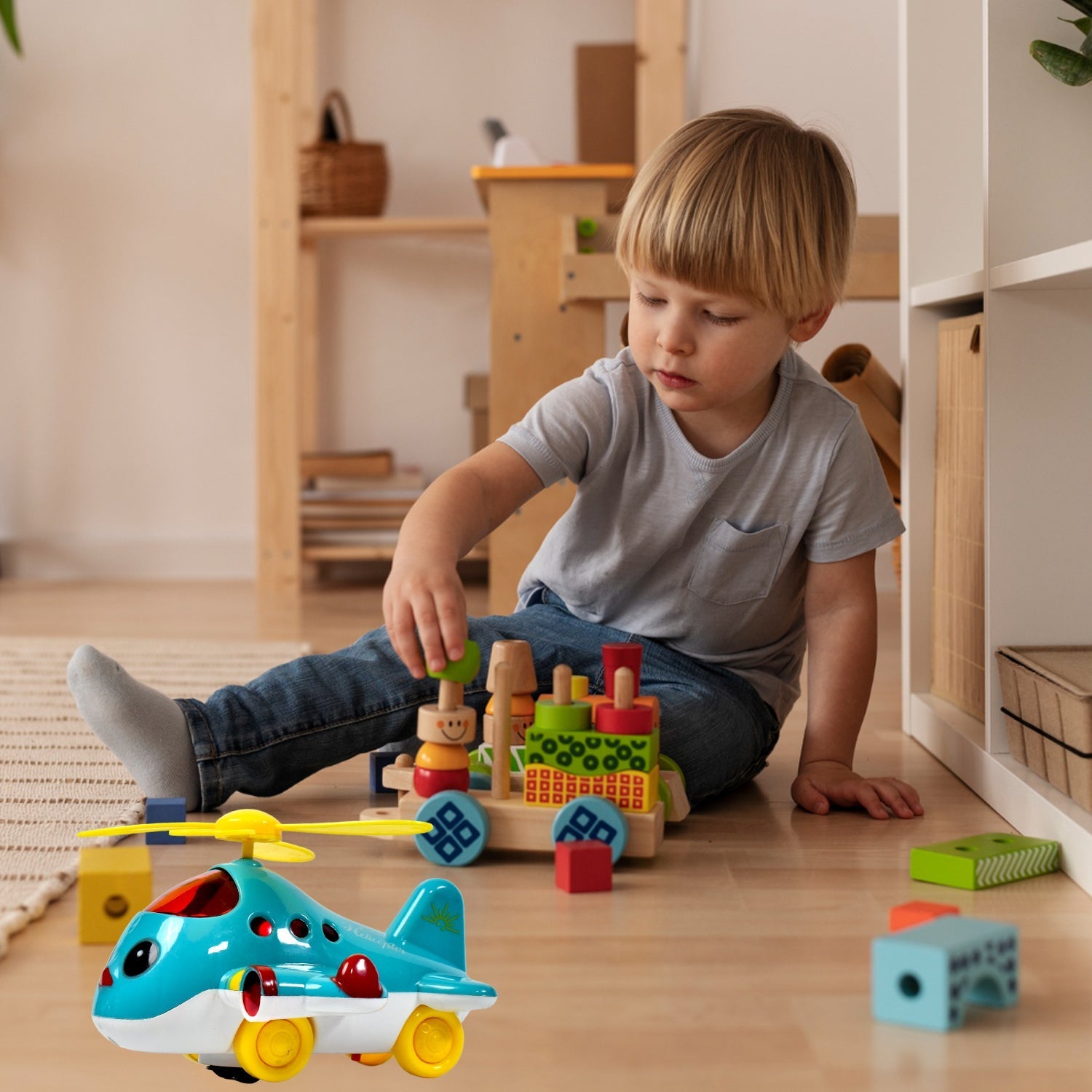 Toy airplane with moving parts Toy airplane with moving parts
